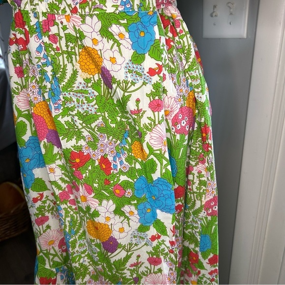 Millie Summer Garden Floral Cotton Wrap Asymmetrical Midi Dress Size Large NWT - Picture 4 of 16